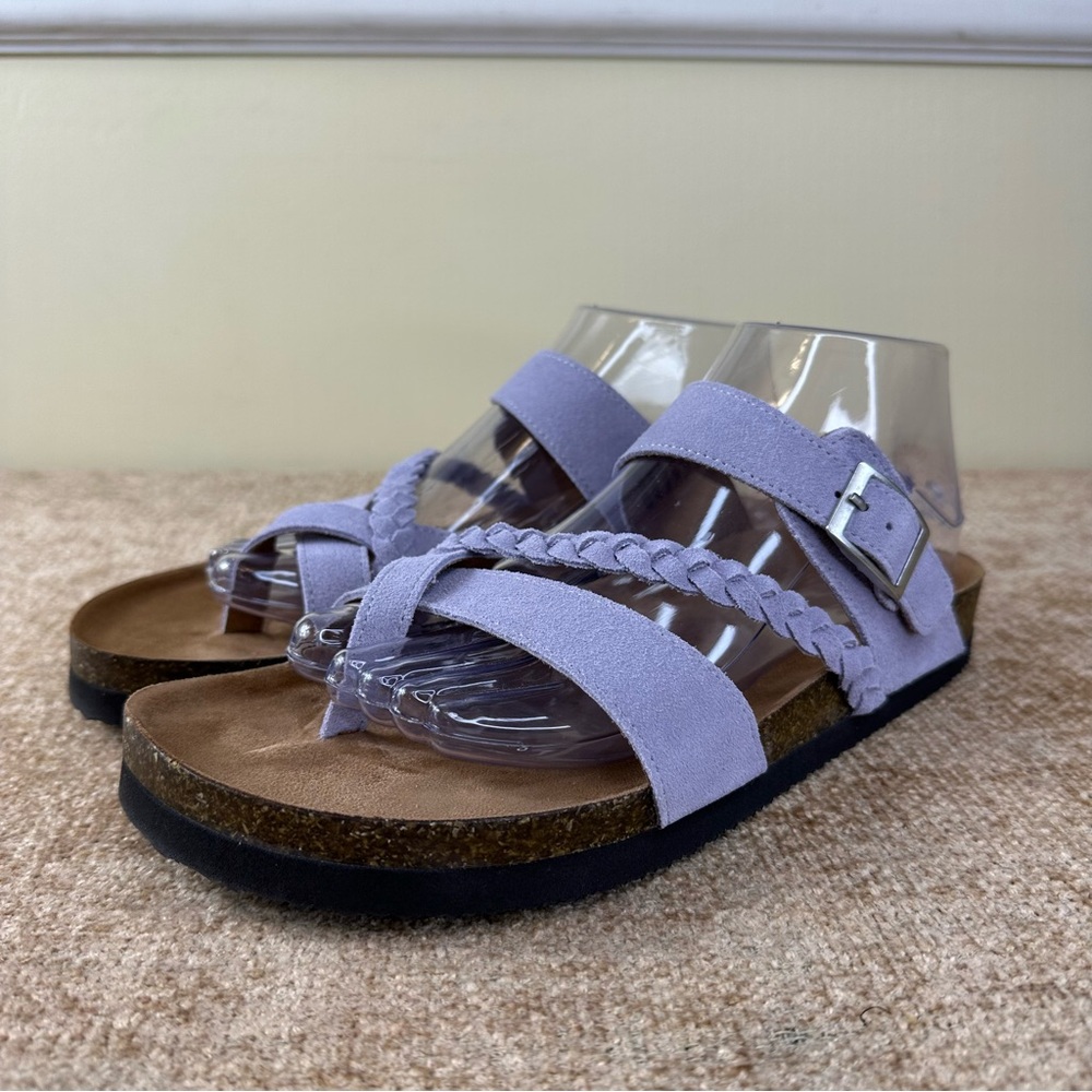 Mountain Sole NWOT Lavender Leather Slip-On/Sandals Size 9 - Picture 2 of 13